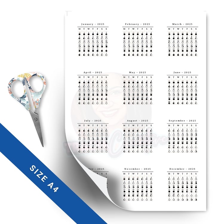 2025 Lunar Calendar – Printable A4 PDF Download