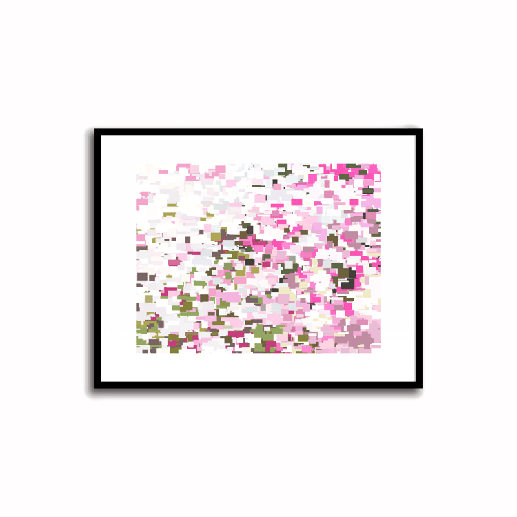 Pink, Blue and Gray Modern Abstract Artwork - 24-3 (size 5X7 inches)    Transform your space with our unique art instant printable!🌟Download the radiant palette featuring Azalea Pink, Blue Smoke, Heather Gray and Soft Peach Colors. Ideal for wall, desk, a