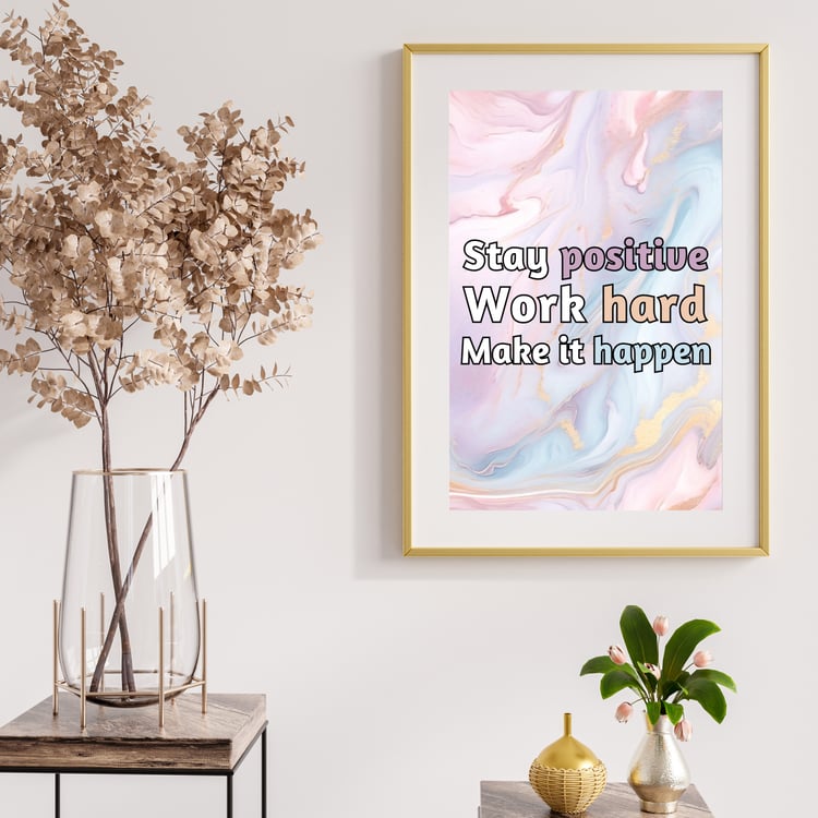 motivational quote wall art