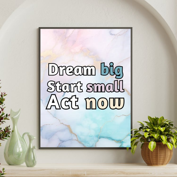 motivational quote wall art