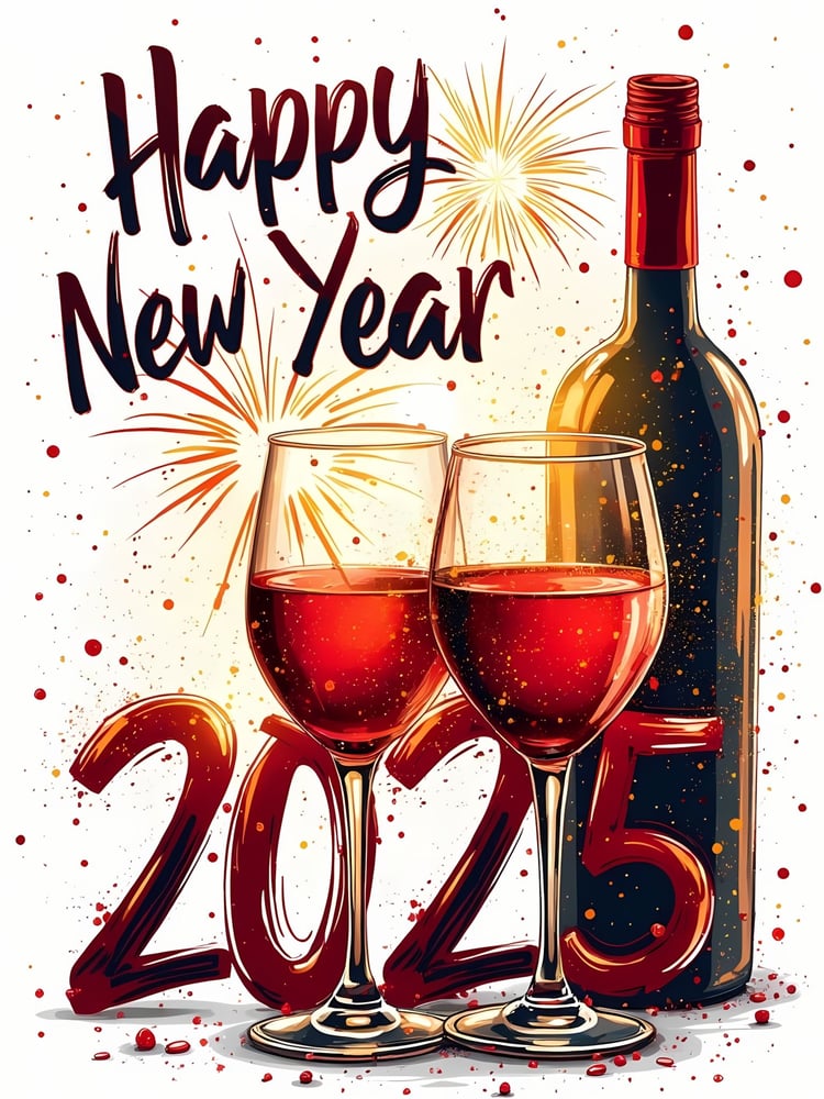200 FREE New Years themed high-resolution JPG designs! Perfect for crafting, decor, and creative projects, these images feature whimsical, futuristic, and playful styles, including fireworks, balloons, and festive "Happy New Year 2025" messages.  Happy N
