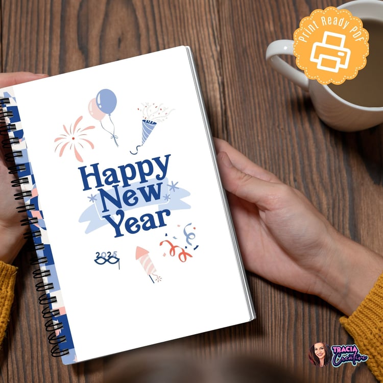 Happy New Year 2025 – A5 Printable Resolutions Planner