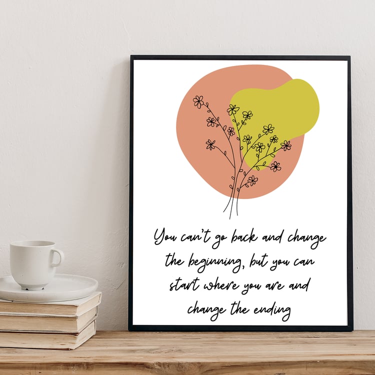 boho minimal motivational wall art