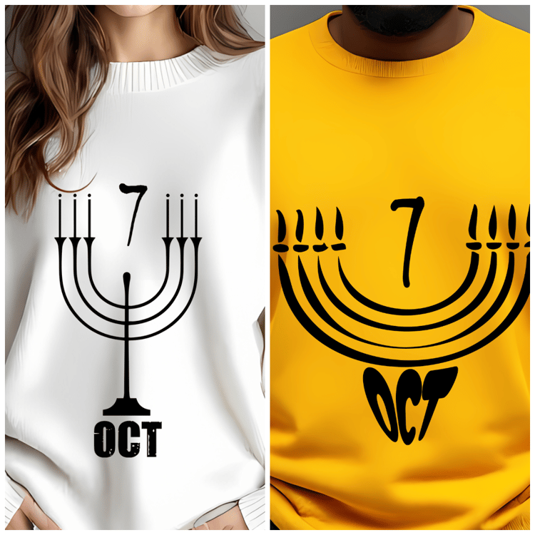 Support Israel with this powerful collection of 20 high-quality 7 Oct-themed PNG images. Featuring the date "7 Oct" with typographic styles, the Star of David, and other cultural symbols, these transparent designs are perfect for Jews, Christians, Messian