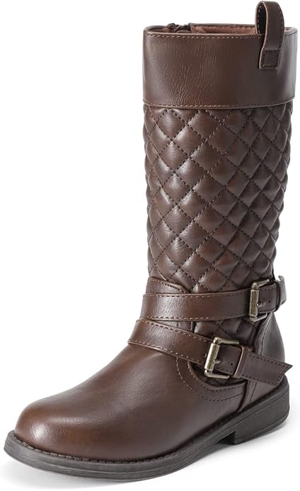 DREAM PAIRS Girls Knee High Fashion Riding Boots