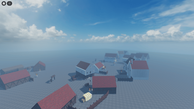 Medieval town pack featuring detailed 1400s German-style buildings and assets, ideal for creating immersive historical or fantasy towns in Roblox.