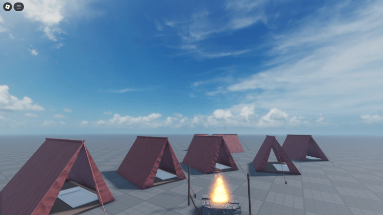 Medieval-themed asset pack with detailed camp setups, crates, and market essentials for creative game development.