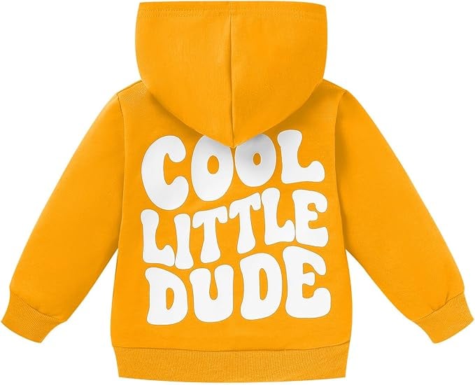 Toddler Baby Boy Fall Winter Hooded Clothes Baby Boy Hoodie Tops Letter Printed Long Sleeve Sweatshirt
