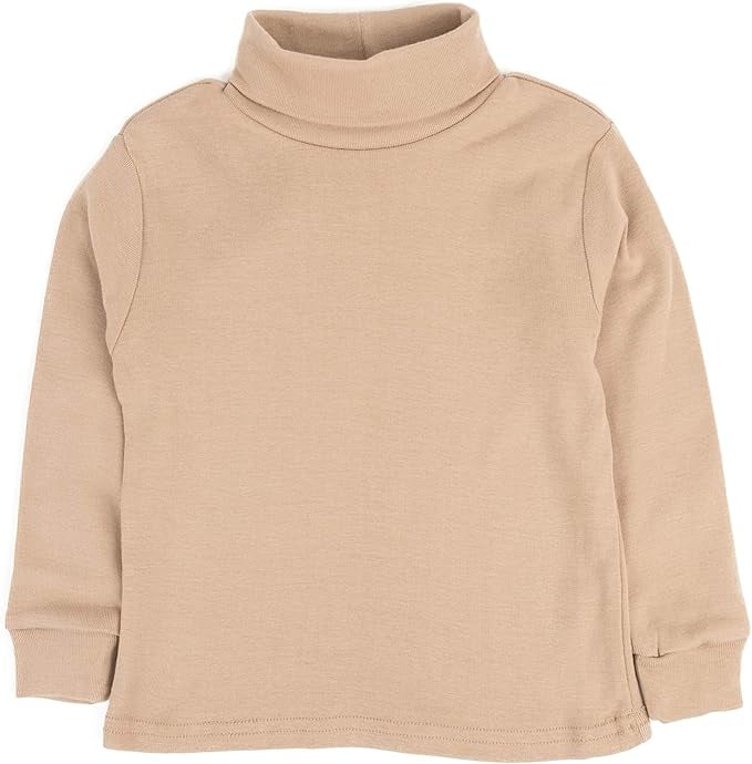 Leveret Girls Boys & Toddler Solid Turtleneck 100% Cotton Kids Shirt (2 Toddler-14 Years) Variety of Colors