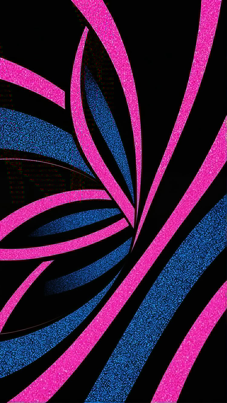 Bold magenta and blue stripes on a black background, creating a vibrant and modern abstract design. Ideal for digital wallpapers and creative projects.