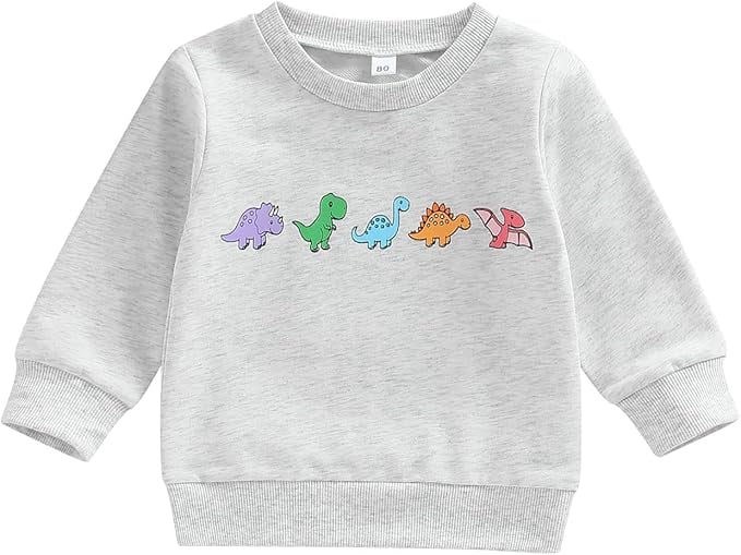 Infant Toddler Baby Boy Girl Sweatshirt Pullover Tops Letter Long Sleeve Casual Sweater Tops Shirts Fall/Winter Clothes
