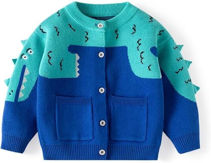 Boys Girls School Uniform Cardigan Sweater Soft Cotton V-Neck Soft Cotton Knit Outerwear