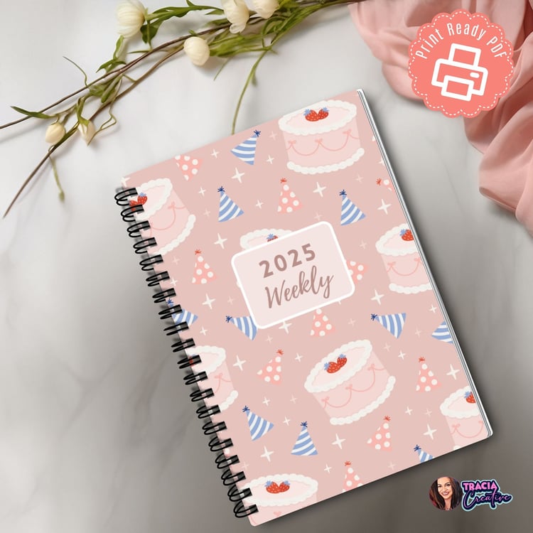 Printable 2025 Weekly Planner – A6 Size, 56 Pages