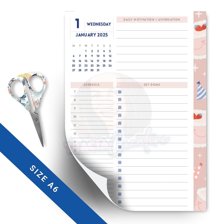 2025 Daily Planner A6 – Stay Motivated & Organized