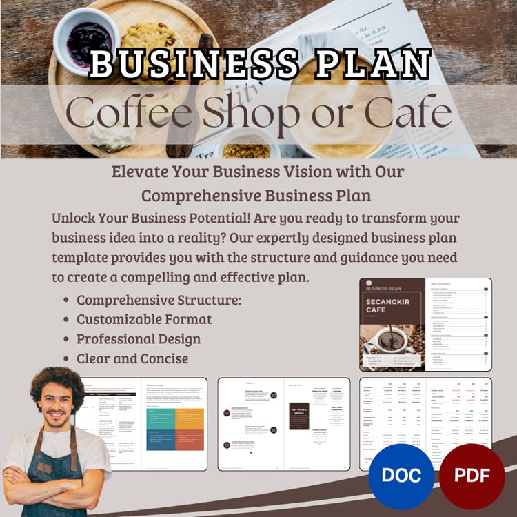 BUSINESS PLAN TEMPLATE - Sample for Coffee Shop or Cafe, Warong Buku