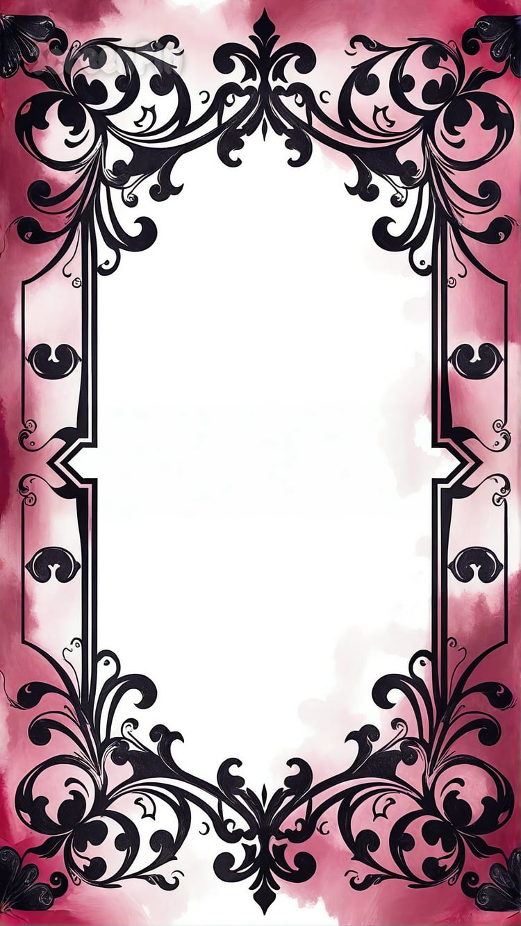 Artistic frame with vintage floral decoration, perfect for highlighting text and greetings. An elegant design ideal for invitations, cards, and creative projects.