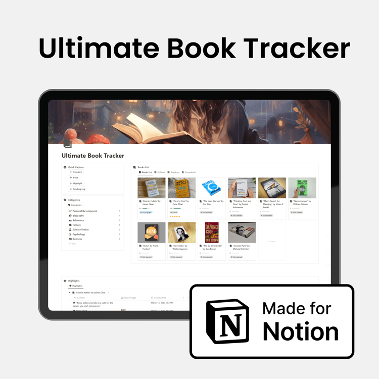 Book Tracker Notion Template