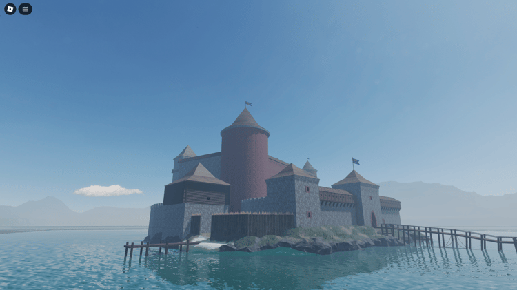 Detailed medieval castle asset with stunning decorations and affordable pricing for Roblox Studio projects.