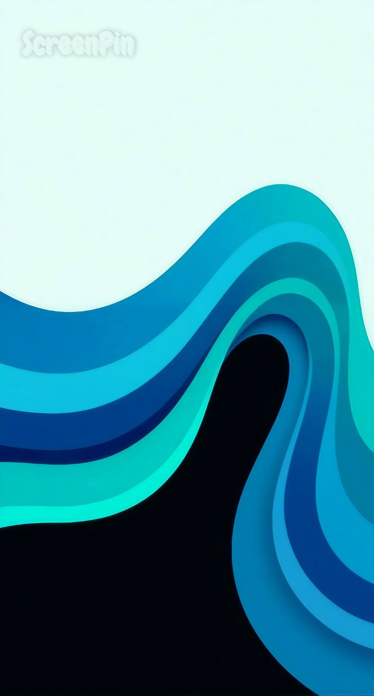 Aqua blue wavy flow with smooth, dynamic lines, creating a stunning digital abstraction. Ideal for artistic backgrounds, modern designs, and creative digital projects.