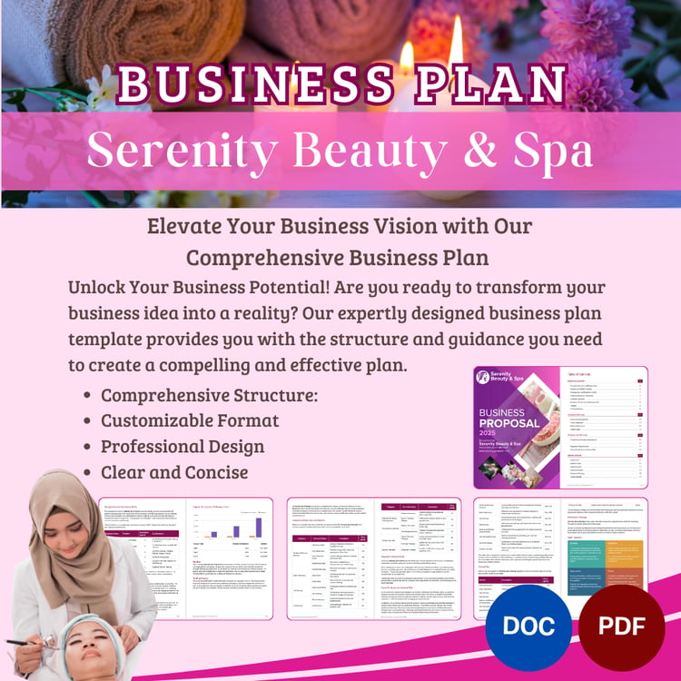 BUSINESS PLAN TEMPLATE - Beauty and Spa
