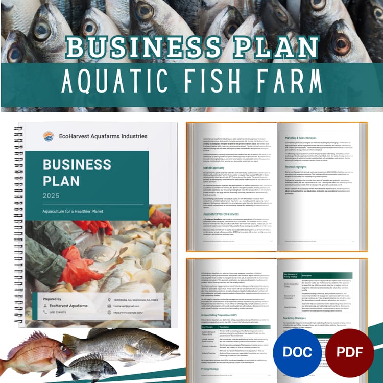 BUSINESS PLAN TEMPLATE - Aquatic Fish Farm, Warong Buku