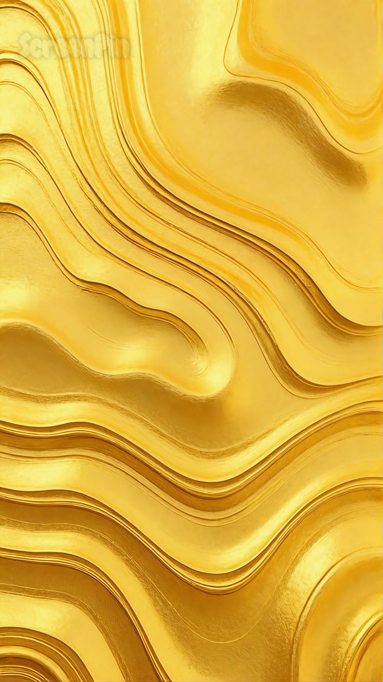 Golden wavy texture creating a luxurious and elegant abstract backdrop. Perfect for digital art, wallpapers, and sophisticated design projects.
