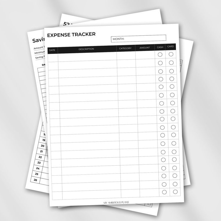 printable expense tracker