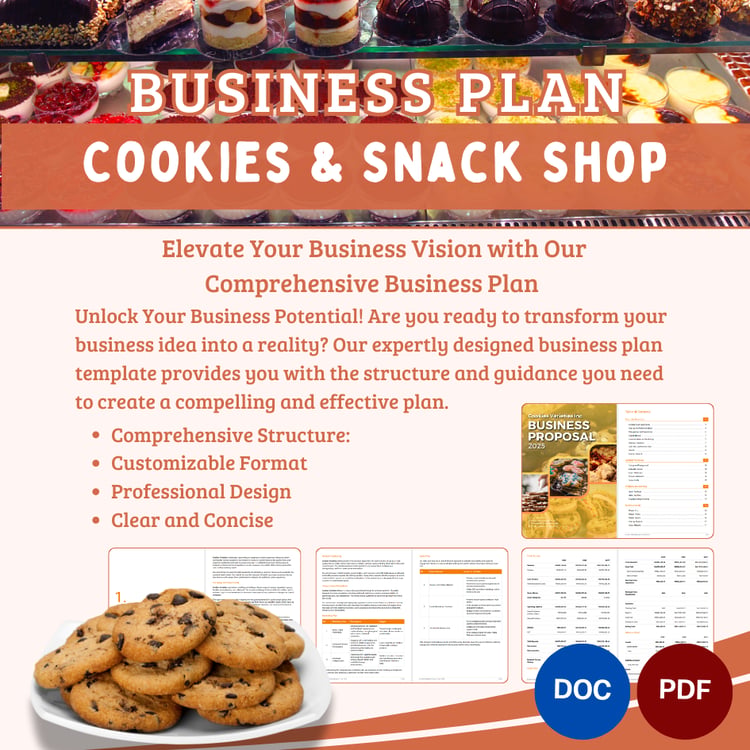 BUSINESS PLAN TEMPLATE - Cookies & Snack Shop, Warong Buku