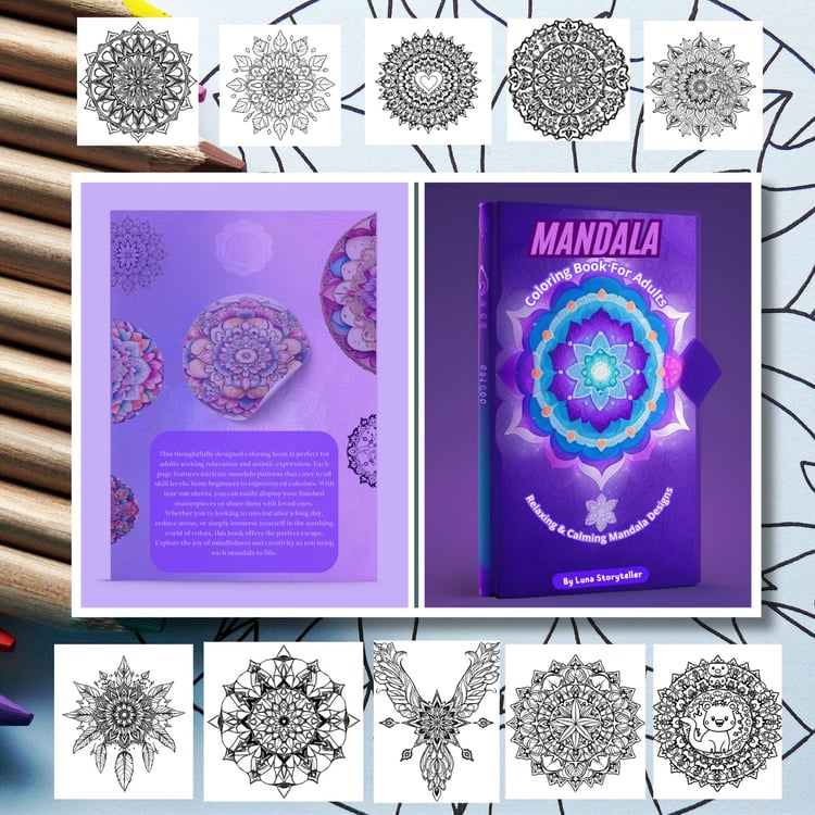 40 stunning mandala coloring pages with reseller rights!