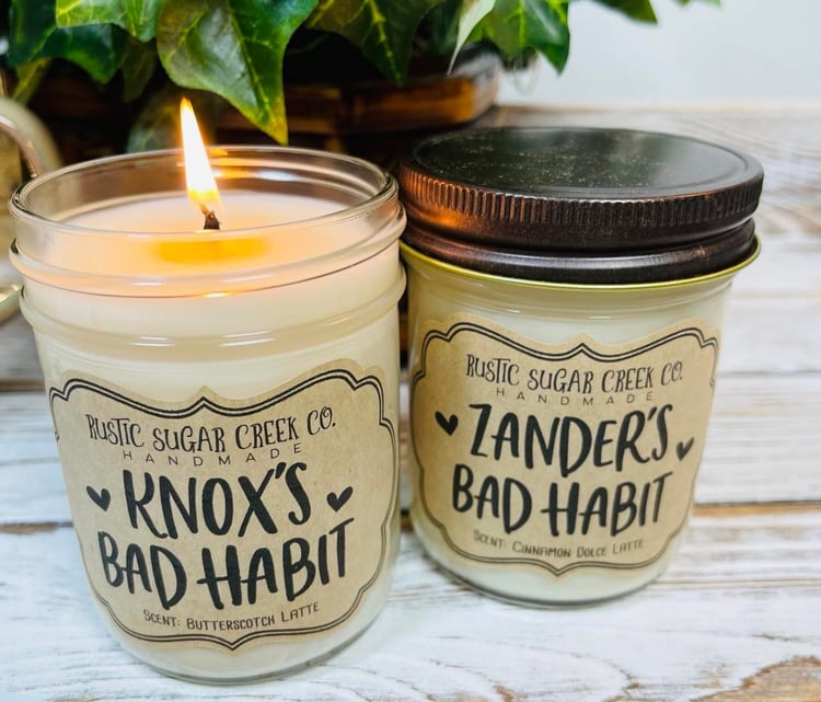 Bad Habit Candle displayed