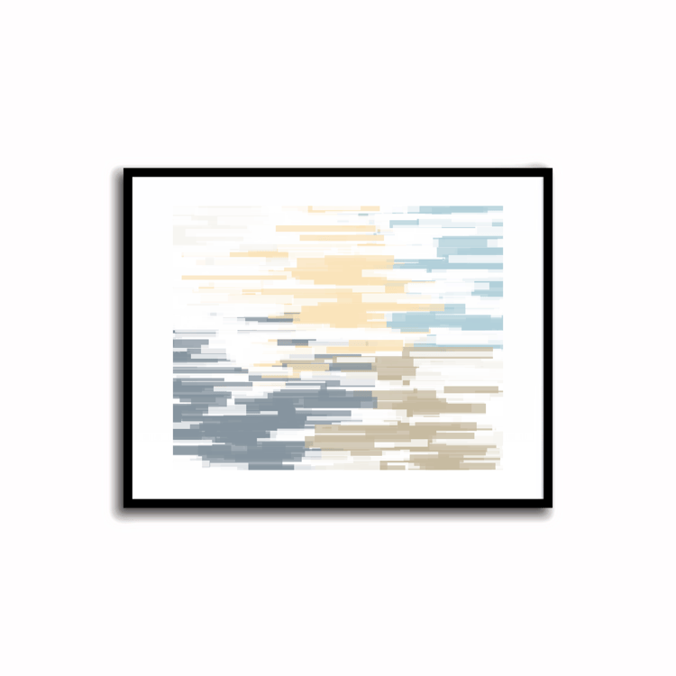 Brighten your space with this vibrant abstract color palette print in Jungle Mist (light blue gray), Coral Reef (vanilla), Dairy Cream (pale peach), Regent Gray, and Spring Wood (very light pink). Perfect for walls, desks, or shelves—download instantly an