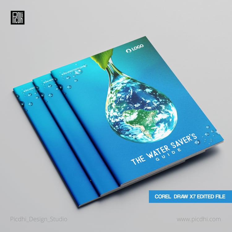 The water savers guide 12 page booklet template design