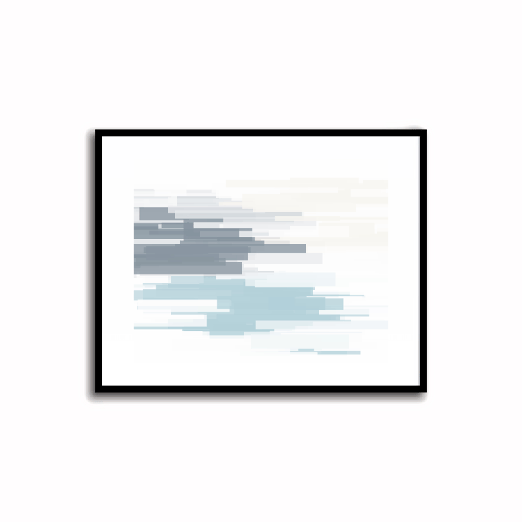 Brighten your space with this vibrant abstract color palette print in Jungle Mist (light blue gray), Dairy Cream (pale peach), and Regent Gray. Perfect for walls, desks, or shelves—download instantly and transform your decor!