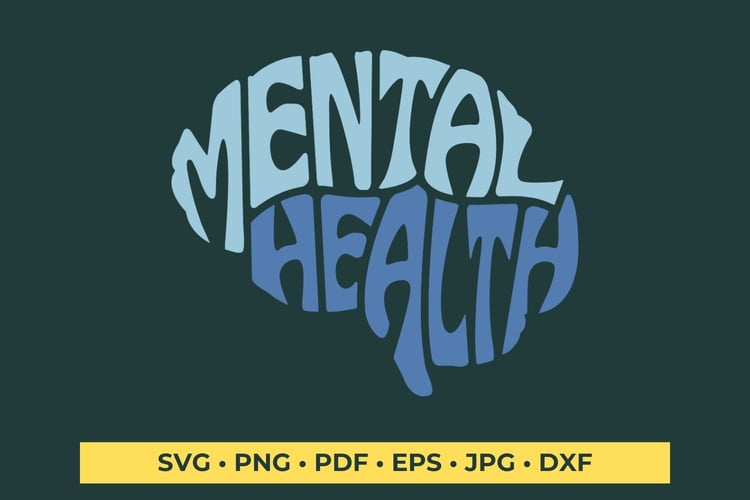 Start the conversation about mental health with our empowering Mental Health Brain Shape SVG Cut File! This impactful design features the words creatively arranged within the silhouette of a brain. Perfect for raising awareness and promoting open dialogue