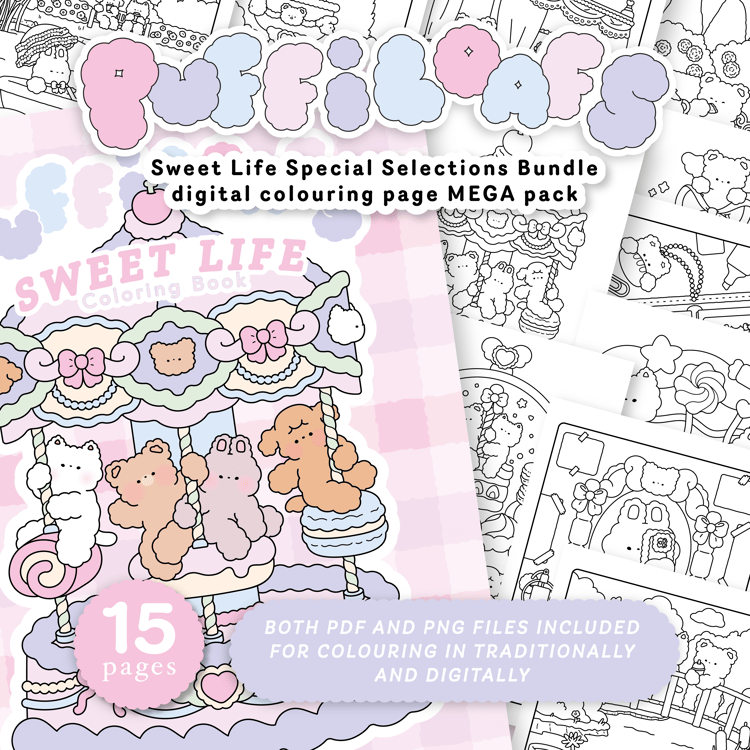 Colouring Pack Image Digital Colouring Page Packs