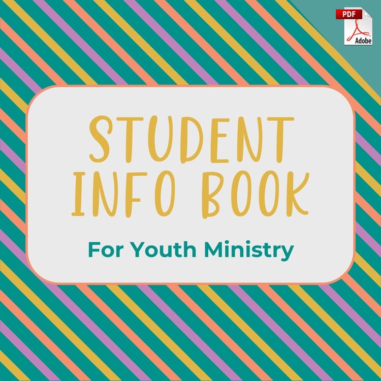 Student Info Book for Youth Ministry