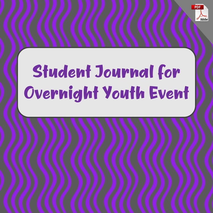 Student Journal for Overnight Youth Event (PDF License)