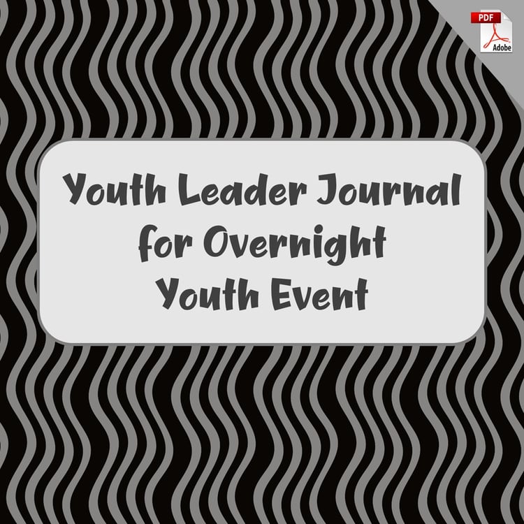 Youth Leader Journal for Overnight Youth Event (PDF License)