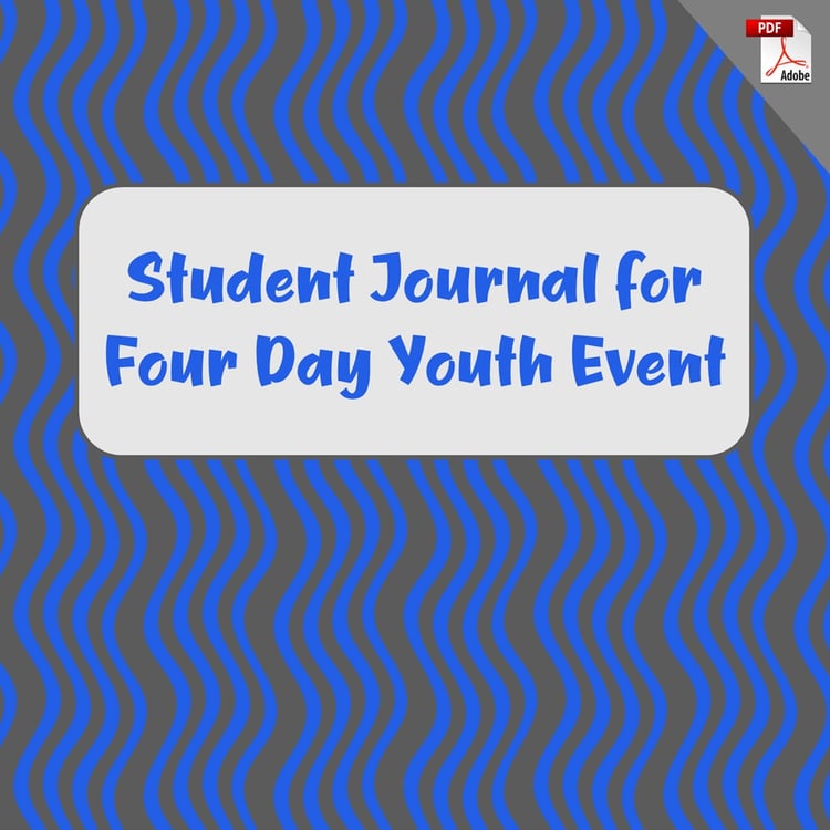 Student Journal for Four Day Youth Event (PDF License)