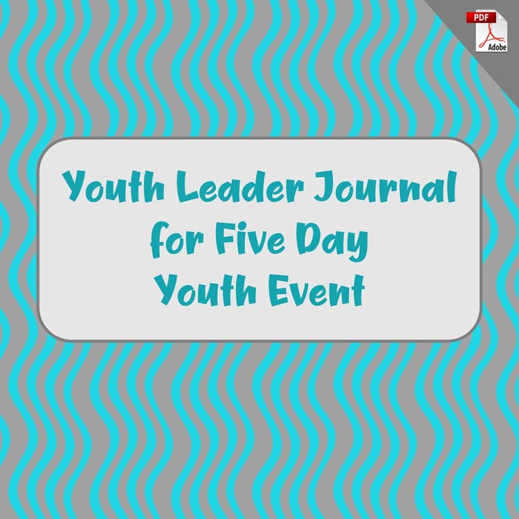 Youth Leader Journal for Five Day Youth Event (PDF License)