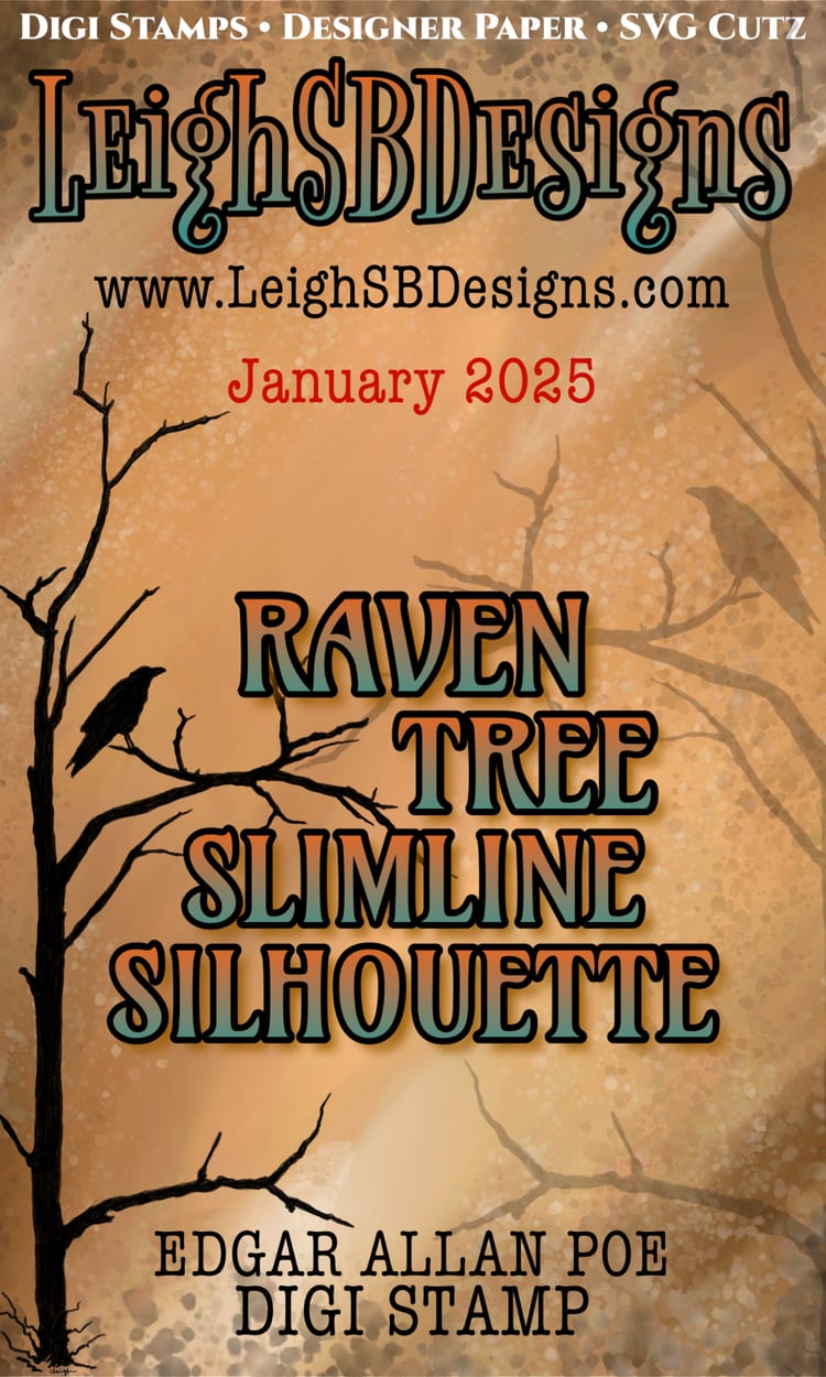 LeighSBDesigns Raven Tree Slimline Silhouette