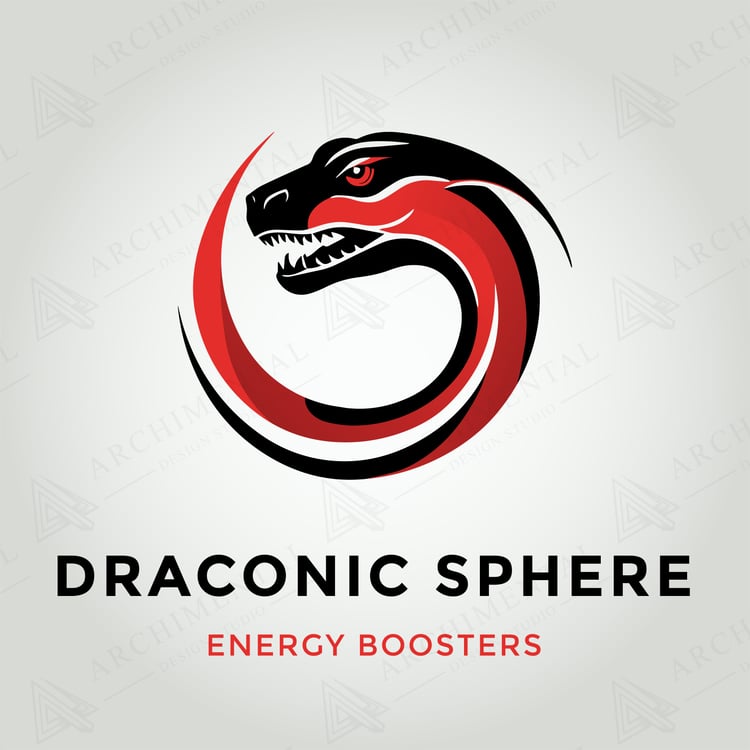 Draconic Sphere - Energy Boosters Logo Design | Bold and Dynamic Branding for High-Impact Industries