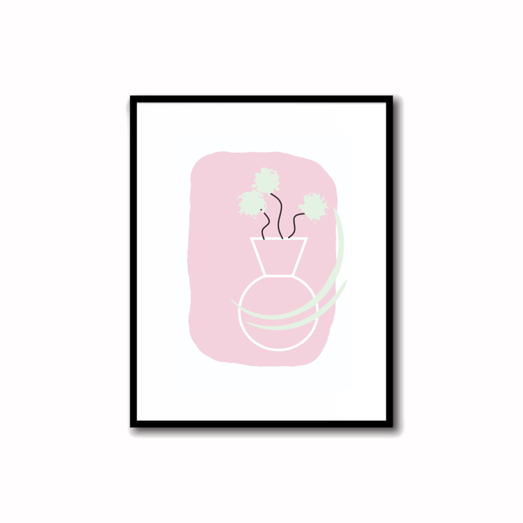 Pastel Pink Modern Art 1 (10)    Brighten your space with this fun and colorful art print in Pastel Pink and Peppermint colors. Perfect for walls, desks, or shelves—download instantly and transform your decor!