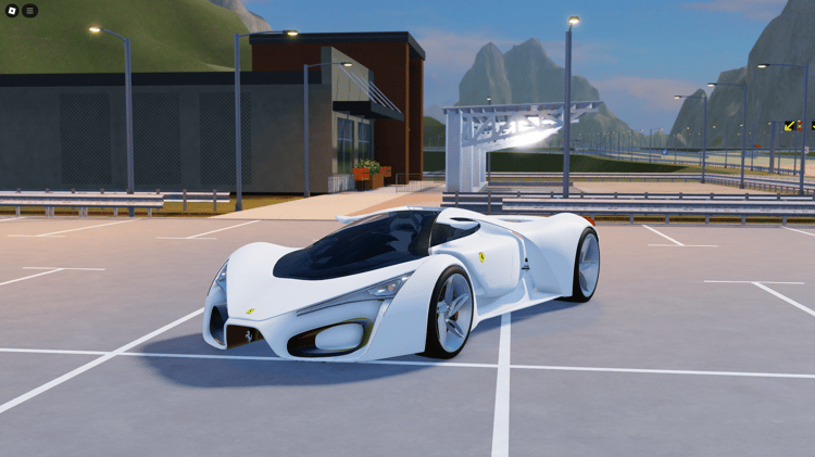 Ferrari F80 Roblox model showcasing sleek, futuristic design.