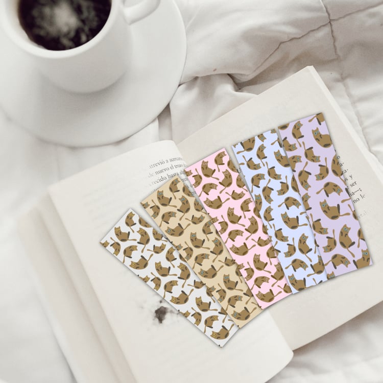Cute Pastel Cat Bookmarks - Printable Instant Download