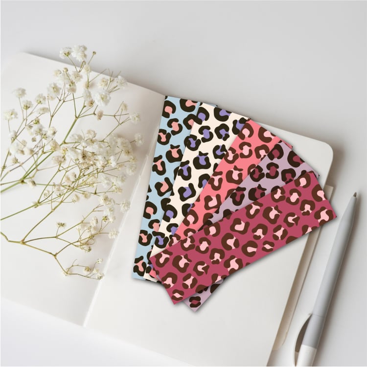 Animal Print Leopard Bookmarks - Instant Download Printable