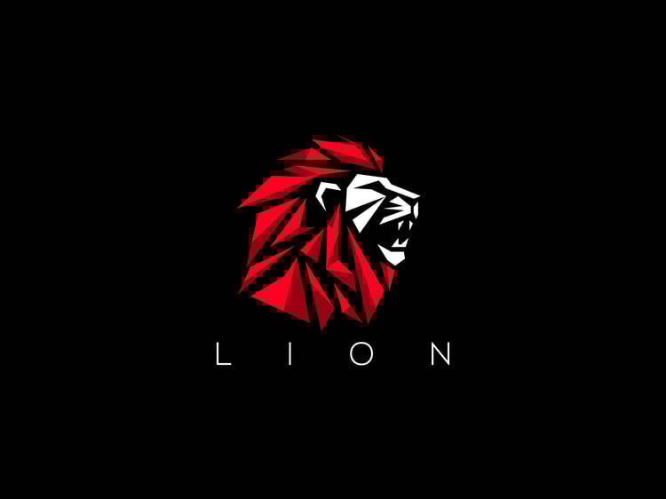 Hand-illustrated lion logo featuring a regal and fierce design, ideal for branding, merchandise, and business identity.