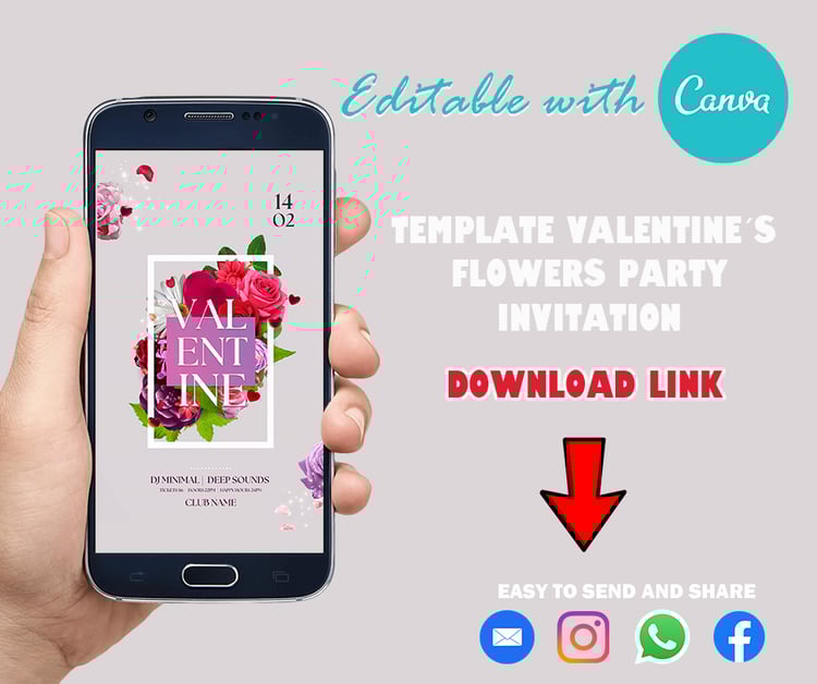 template valentine´s