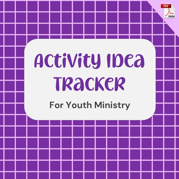 Activity Idea Tracker for Youth Ministry (PDF License)