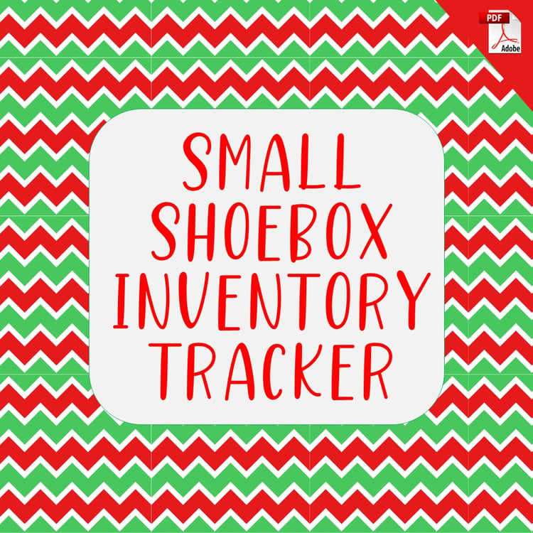 Small Shoebox Inventory Tracker (PDF Download)
